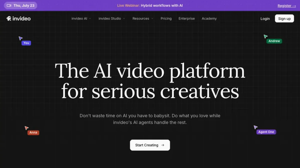 Invideo-Agent-One-Create-videos-without-limits_website1